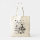 Literary Bookish Gift Pride Prejudice Jane Austen Tote Bag (Achterkant)
