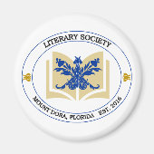 Literary Society Round Magnet Magneet (Voorkant)