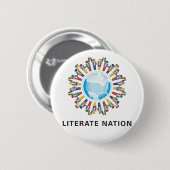 Literate Nation Button (Voorkant /achterkant)