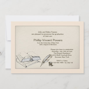 Literatuur Afstuderen Invitation Kaart