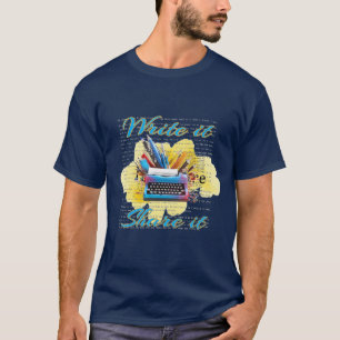 Literatuur: schrijf het, deel het. t-shirt