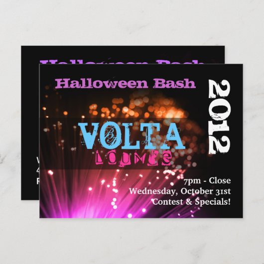 Lites & Smoke Halloween Bash Uitnodiging / Flyer (Voorkant / Achterkant)