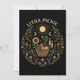 Litha Picnic Summer Solstice Celestial Art Kaart