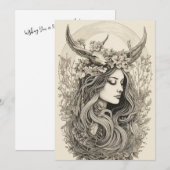 Litha Radiance - Carte de vacances Nordic Retro Pa (Devant / Derrière)