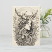 Litha Radiance - Carte de vacances Nordic Retro Pa (Debout devant)