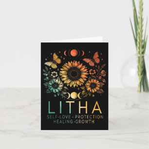 Litha Summer Solstice Midsummer Wheel of the Year Kaart
