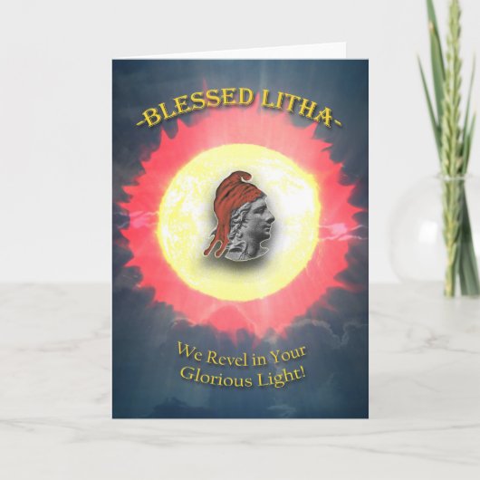 Litha, Summer Solstice, Sun God in de Heavens Kaart (Voorkant)