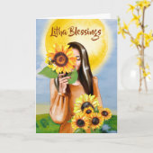 Litha Summer Solstice Sunflower Carte de vacances (Fleur jaune)