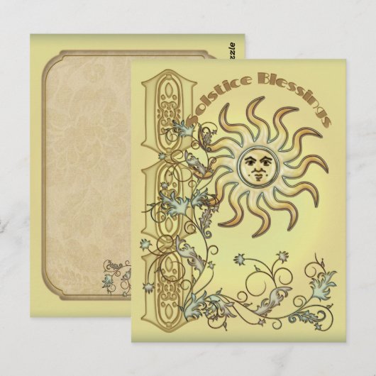 Litha Sun Briefkaart (Voorkant / Achterkant)