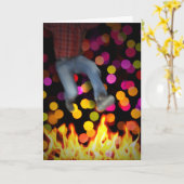 Litha, zomerbrand kaart (Gele Bloem)