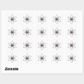 Lithium Atom Chemical Element Li Atomic Number 3 Vierkante Sticker (Vel)