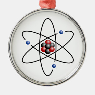 Lithium Atoom Chemisch Element Li Atoomnummer 3 Metalen Ornament