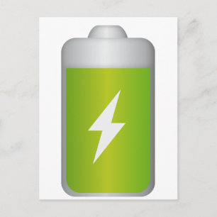 lithium-ion batterij pictogram briefkaart