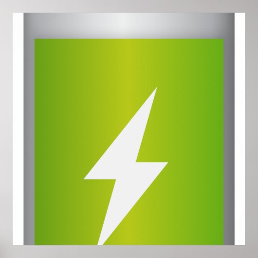 lithium-ion batterijpictogram poster (Voorkant)