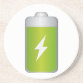 lithium-ion batterijpictogram zandsteen onderzetter