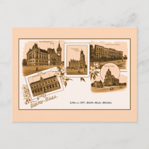 litho Gruss aus Bielitz-Biala Briefkaart