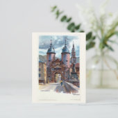  Litho Heidelberg Old Bridge Gate Briefkaart (Staand voorkant)