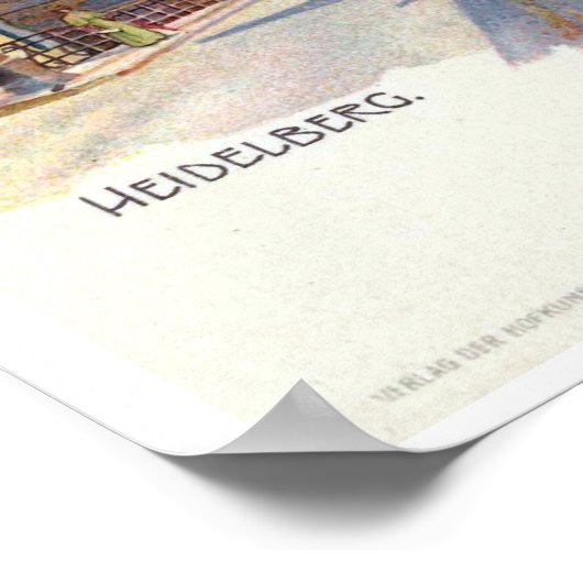  Litho Heidelberg Old Bridge Gate Poster (Hoek)