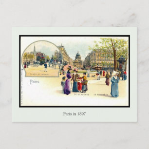 litho Parijs in 1897 2 van 6 Briefkaart