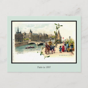 litho Parijs in 1897 6 van 6 Briefkaart