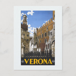 Litho Travel en Verona Italië Briefkaart