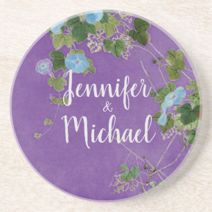 Lithografie Moderne Gewone Kalligrafie Naam Floral Zandsteen Onderzetter