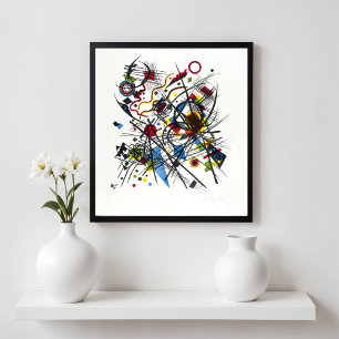 Lithografie van Kandinsky, beeldende kunst Poster