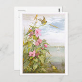 Lithograph Marsh Mallow met Vogel Briefkaart (Voorkant / Achterkant)
