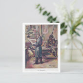 Lithographe vintage + Carte postale Lithographe (Debout devant)