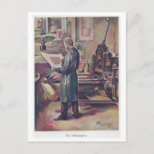 Lithographe vintage + Carte postale Lithographe (Devant)
