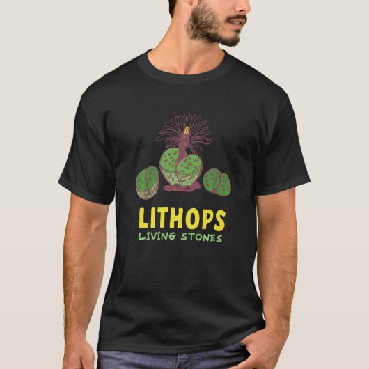 Lithops levende stones Lithops Succulent Plant T-shirt (Voorkant)
