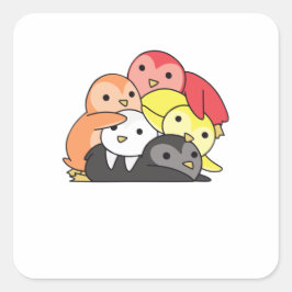 Lithsexuele vlag Pride Lgbtq Cute Penguin Vierkante Sticker