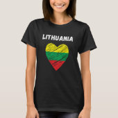 Lithuania Flag Holiday Lithuania Heart Lithuanian  T-shirt (Voorkant)