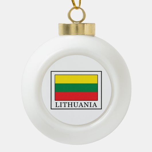 Lithuania Keramische Bal Ornament (Voorkant)
