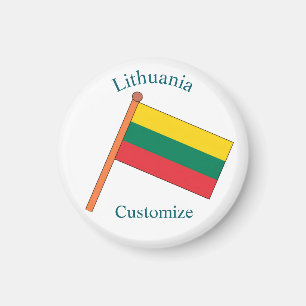 Lithuania Land Vlag Thunder_Cove Magneet