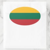 Lithuania Ovale Sticker (Tas)