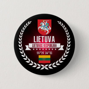 Lithuania Ronde Button 5,7 Cm