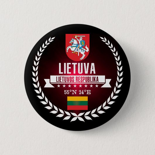 Lithuania Ronde Button 5,7 Cm (Voorkant)