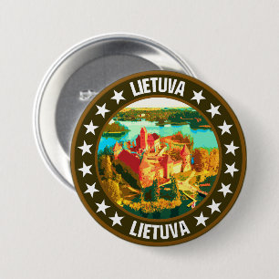 Lithuania Ronde Button 7,6 Cm