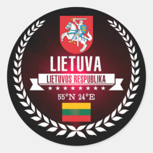 Lithuania Ronde Sticker