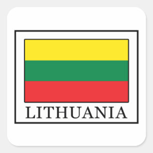 Lithuania Vierkante Sticker