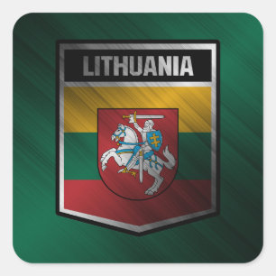 Lithuania Vierkante Sticker