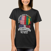 Lithuanian American We know Places where Lithuania T-shirt (Voorkant)