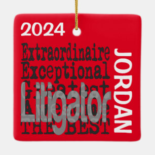 Litigator Extraordinaire CUSTOM Keramisch Ornament