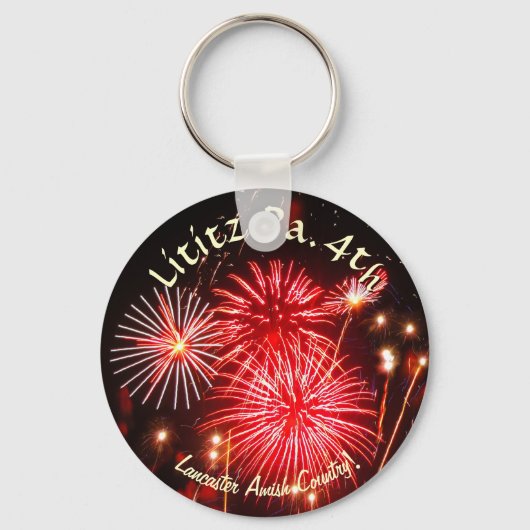 Lititz 4 juli Sleutelhanger (Voorkant)