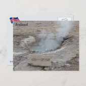 Litli Geyser, IJsland. Briefkaart (Voorkant / Achterkant)