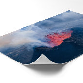 Litli Hrutur volcano eruption in Iceland Poster (Hoek)