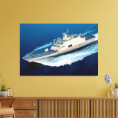 LITOTAAL COMBAT SHIP - LCS-13 24x36 Canvas Afdruk (Insitu (Woonkamer))