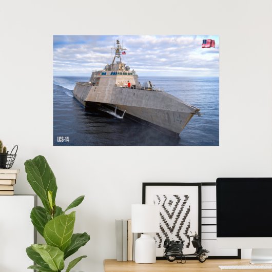 LITOTAAL COMBAT SHIP - LCS-14 POSTER (Thuiskantoor)