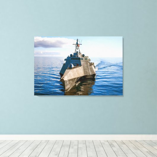 LITOTAAL COMBAT SHIP - LCS-16 24x36 Canvas Afdruk (Insitu (Houten vloer))